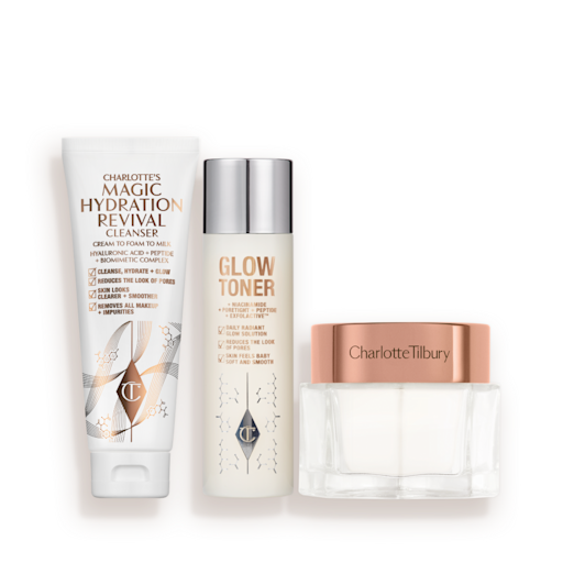 CHARLOTTE’S MAGIC CLEANSE, TONE & GLOW SET SKINCARE KIT